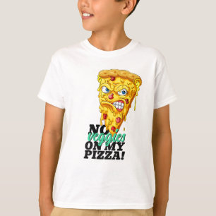 Custom Name No Veggies Pizza T-Shirt