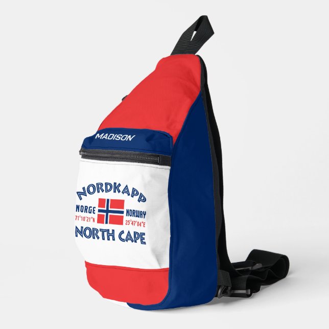 Custom Name Nordkapp Norway Sling Bag (Right Corner)