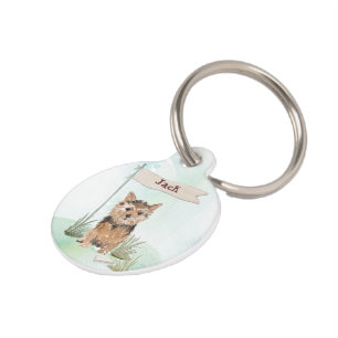 Custom Name Norfolk Terrier Pet Dog Tag