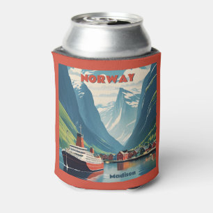 Custom Name Norway Can Cooler
