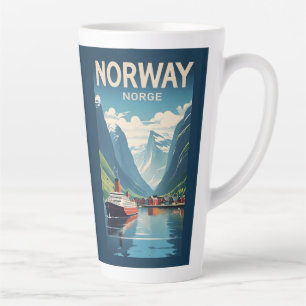 Custom Name Norway Latte Mug