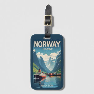 Custom Name Norway Luggage Tag