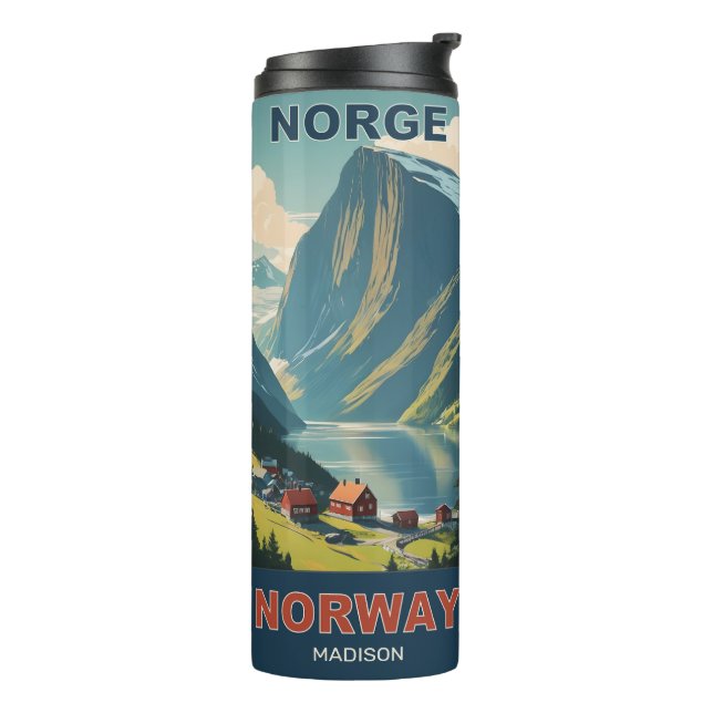 Custom Name Norway Thermal Tumbler (Rotated Left)
