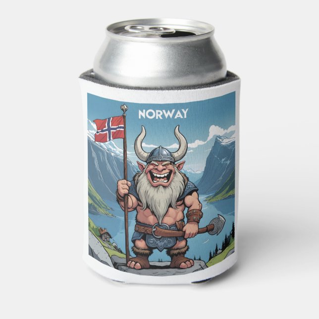 Custom Name Norwegian Troll Can Cooler (Can Back)