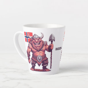 Custom Name Norwegian Troll Latte Mug