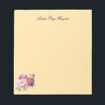 Custom Name Notepad with Peonies<br><div class="desc">Customise this lovely peony-adorned notepad with Mum or Grandma's name for a beautiful,  personalised and useful gift!</div>