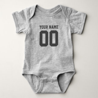 Custom Name Number Baby Football Jersey Bodysuit
