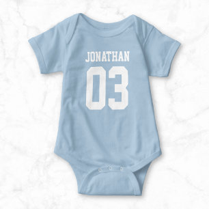 Custom Name Number Baby Sport Jersey Bodysuit