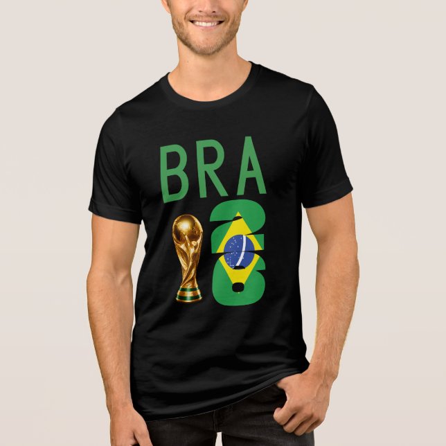 Custom Name Number Brazil 2026 World Cup Tee (Front)