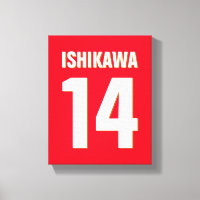 Custom Name, Number, Colours. Sports Fans Red