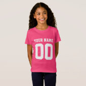 Custom Name Number Girls' Football Jersey Shirt (Front Full)