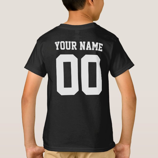 Custom Name Number Kids' Football Jersey Shirt (Back)