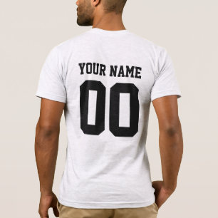 Custom Name Number Men's Football T-Shirt