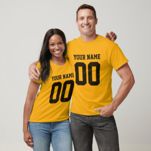 Custom Name Number Men's Football T-Shirt