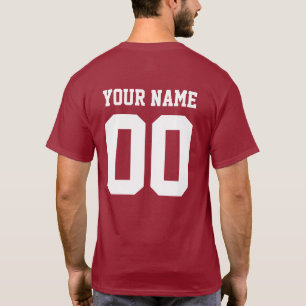 Custom Name Number Men's Football T-Shirt