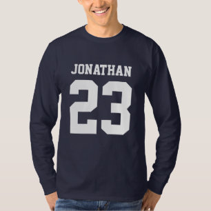 Custom Name Number Mens Sport Jersey T-Shirt