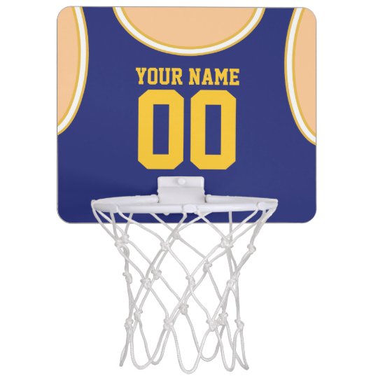 Custom Name/Number Mini Basketball Hoop Zazzle.co.uk