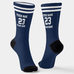 Custom Name Number Team Athletic Style Socks