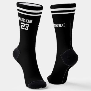 Custom Name Number Team Athletic Style Socks