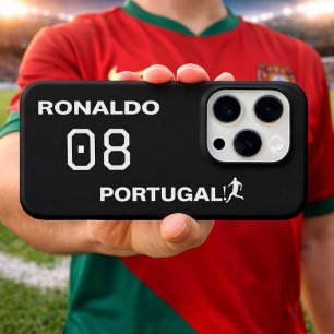 Custom Name Number Team Soccer Silhouette iPhone 15 Pro Case