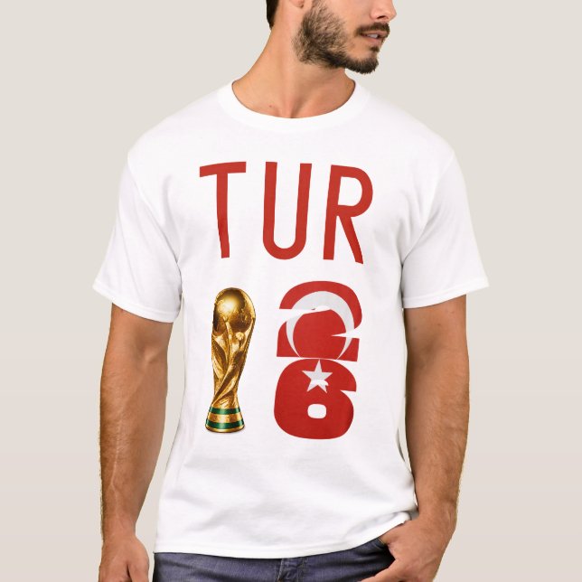 Custom Name Number Turkey 2026 World Cup Tee (Front)