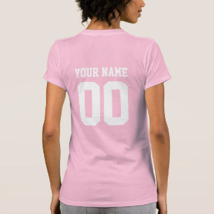 Custom Name Number Women's Football T-Shirt