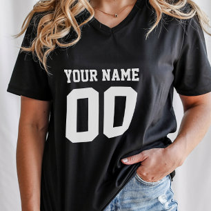 Custom Name Number Women's Football T-Shirt