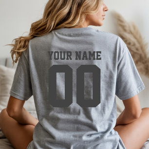 Custom Name Number Women's Football T-Shirt