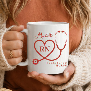 Custom Name Nurse Gift for Graduation RN Nurse Coffee Mug