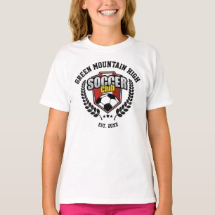 Custom Name of School or Organisation Soccer Club T-Shirt