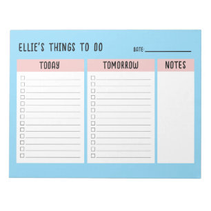 Custom Name Office To Do Gift Check List Notepad