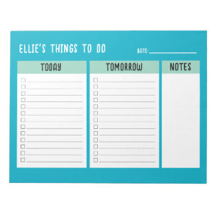 Custom Name Office To Do Gift Check List Notepad