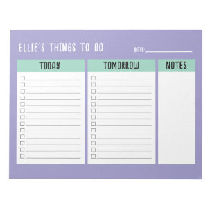 Custom Name Office To Do Gift Check List Notepad