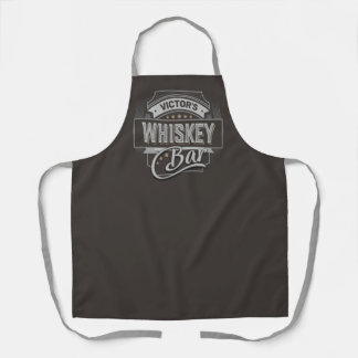 Custom NAME Old Deluxe Liquor Label Whiskey Bar Apron