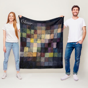 Custom Name Old sound painting by Paul Klee Fleece Blanket