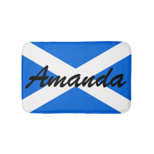 Custom Name on Scottish Flag bmcn Bath Mat