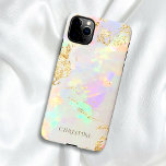 custom name opal stone design<br><div class="desc">opal gemstone photo iphone case</div>