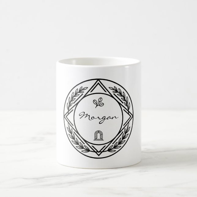 Custom Name or Initial Personalized Coffee Mug (Center)