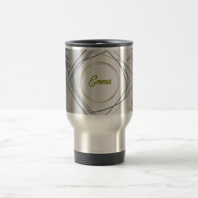 Custom Name or Initial Travel Mug – Personal Gift (Center)