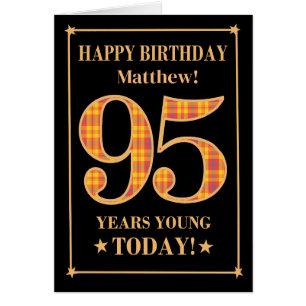 Custom Name or Relation 95th Birthday Tartan Card