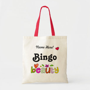 Custom Name or Text Beautiful Bingo Player Cute Tote Bag
