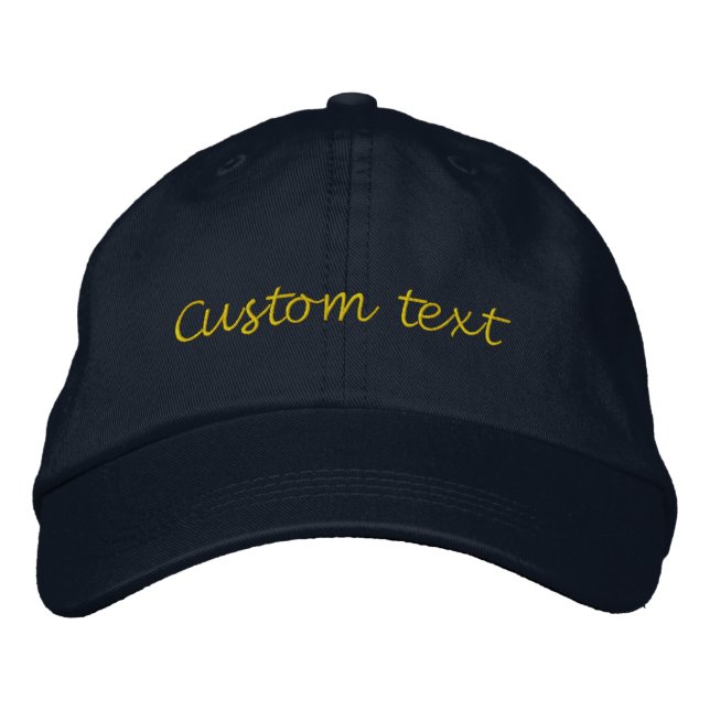 Custom Name or Text  Embroidered Hat (Front)