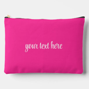 Custom Name Or Text Stylish Pink Template Best Accessory Pouch