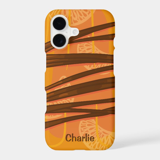 Custom name Orange Popsicle phone cases (Back)