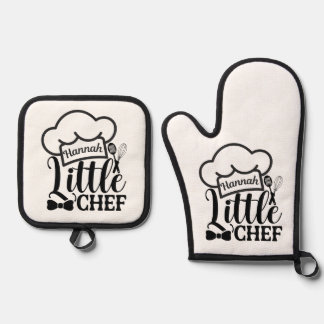 Custom name Oven Mitt & Pot Holder Set