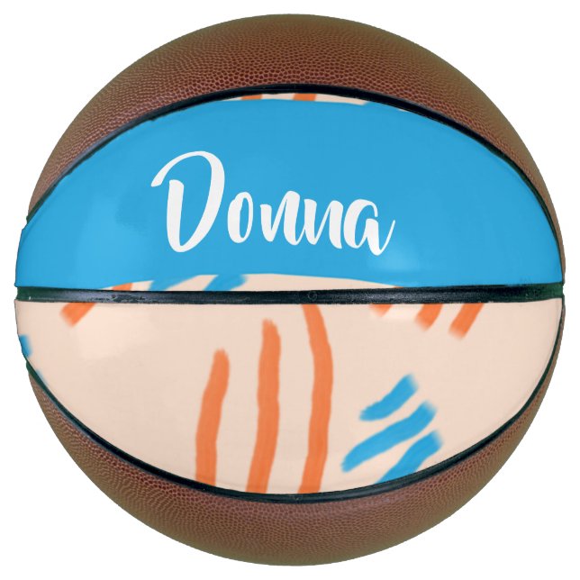 Custom name paint strokes patterned basketball (Front)