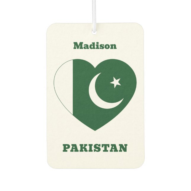 Custom Name Pakistan Car Air Freshener (Front)