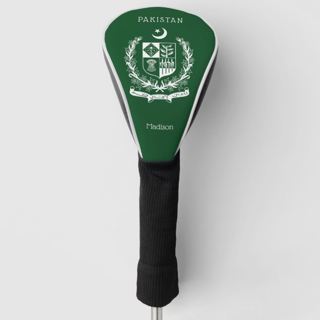 Custom Name Pakistan Golf Head Cover (Front)