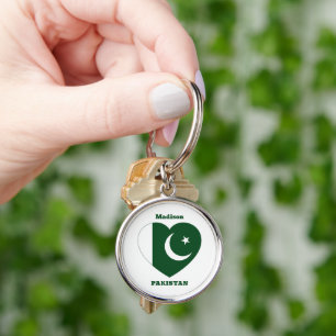 Custom Name Pakistan Key Ring