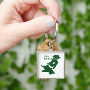Custom Name Pakistan Key Ring